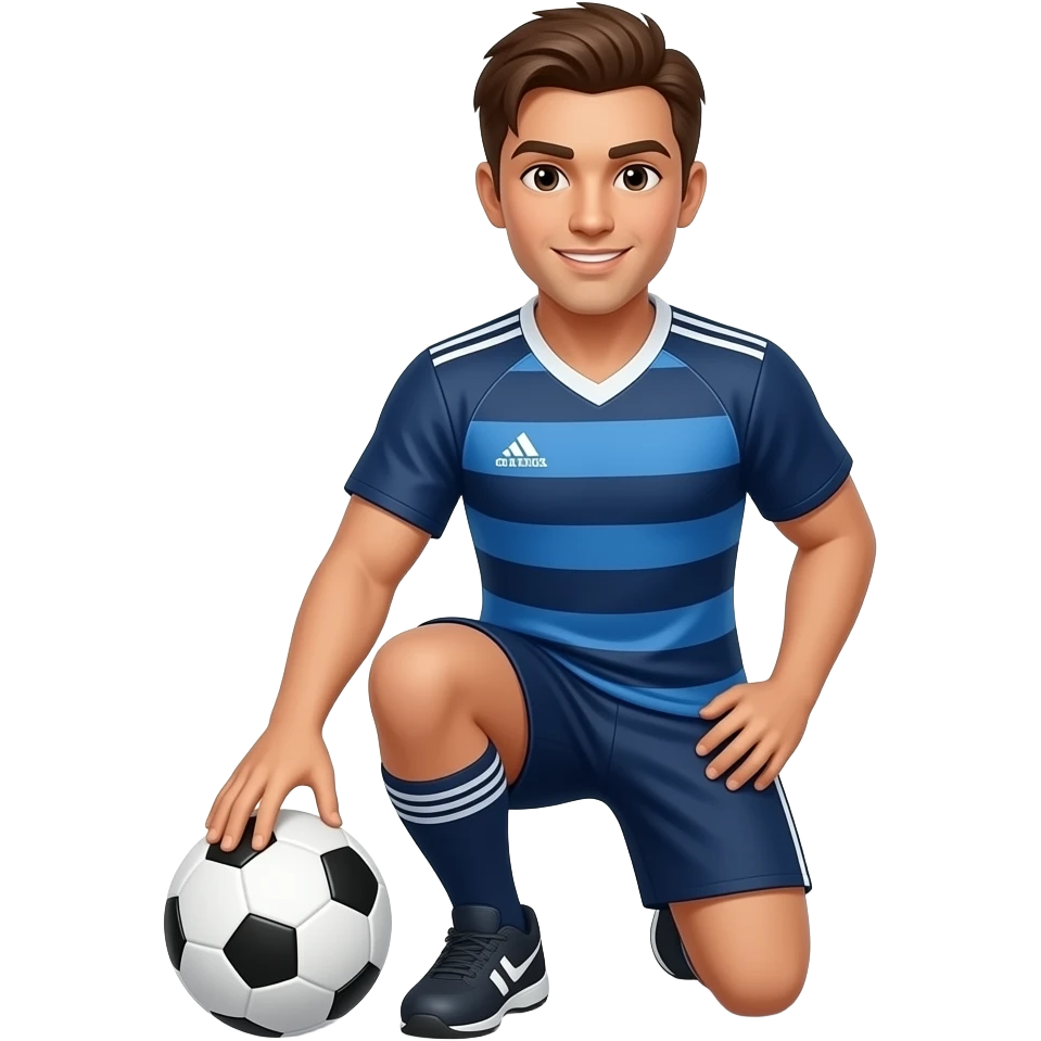 Une personne à genoux de face sport emoji