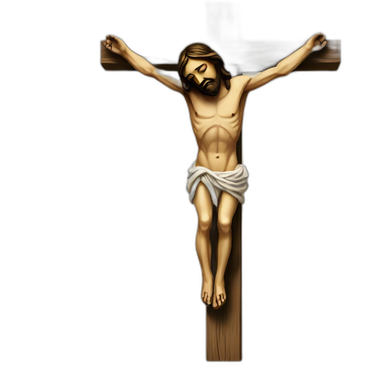 Crucified Jesus with INRI sign emoji