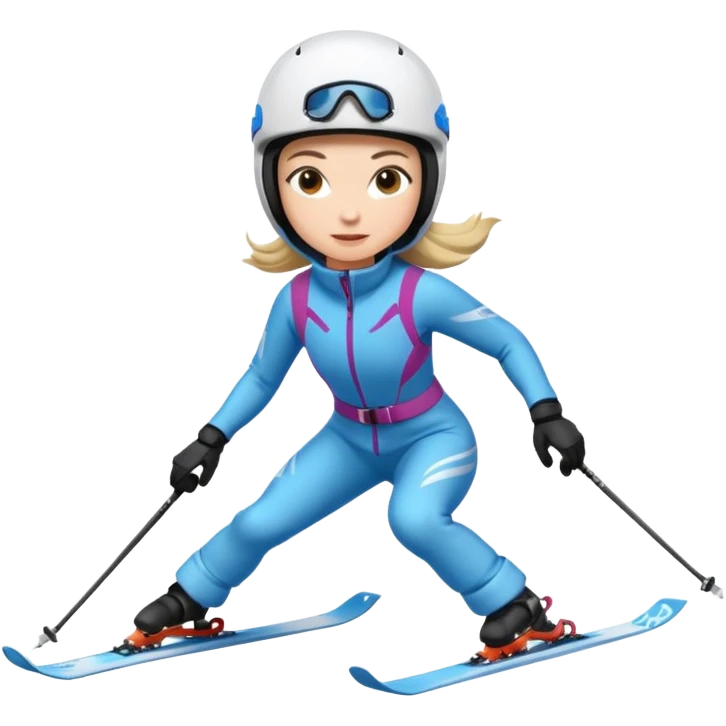 Female Alpine skiing emoji