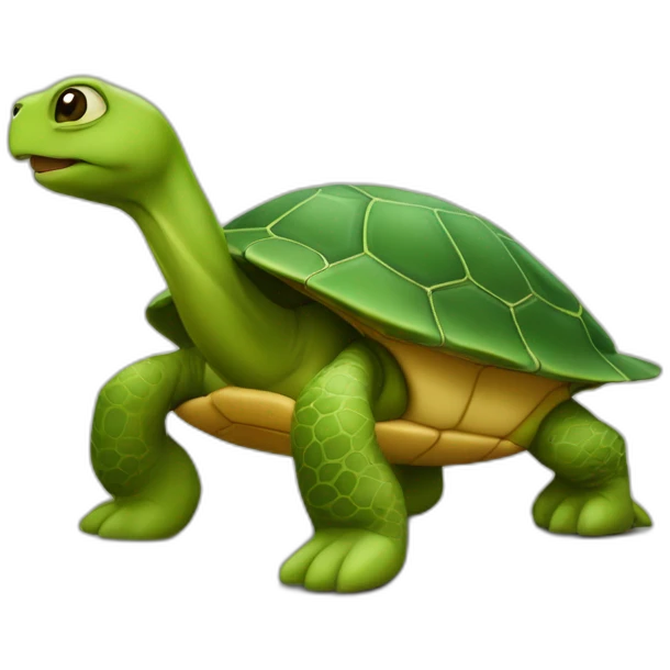 Une Chamelle sur une tortue emoji