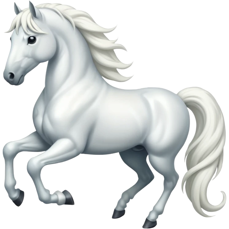 all white horse emoji