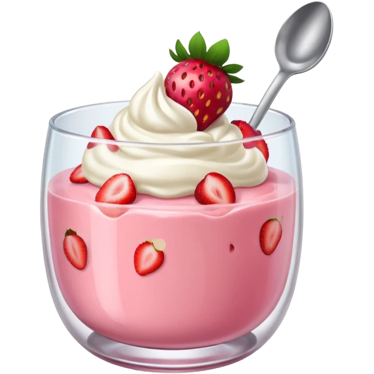 Strawberry pudding emoji