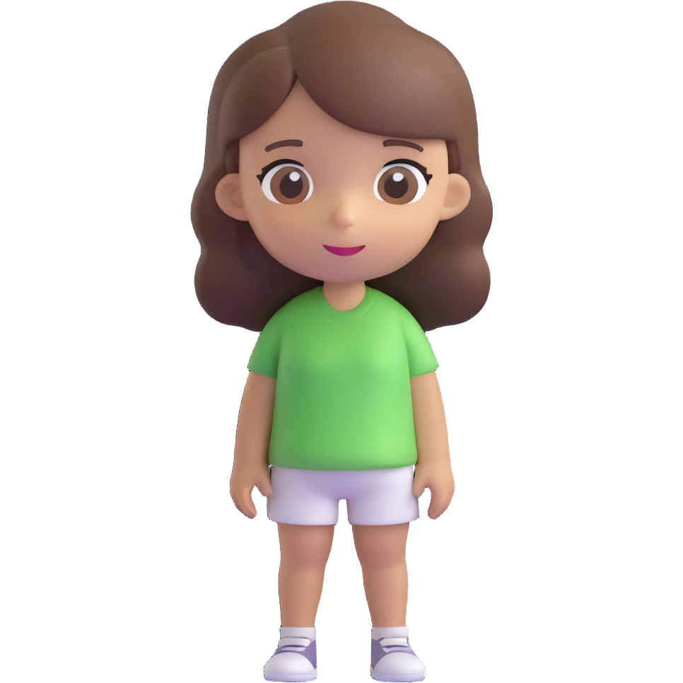wonderful girl with brown hair emoji
