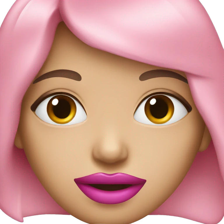 Pink lipstick emoji