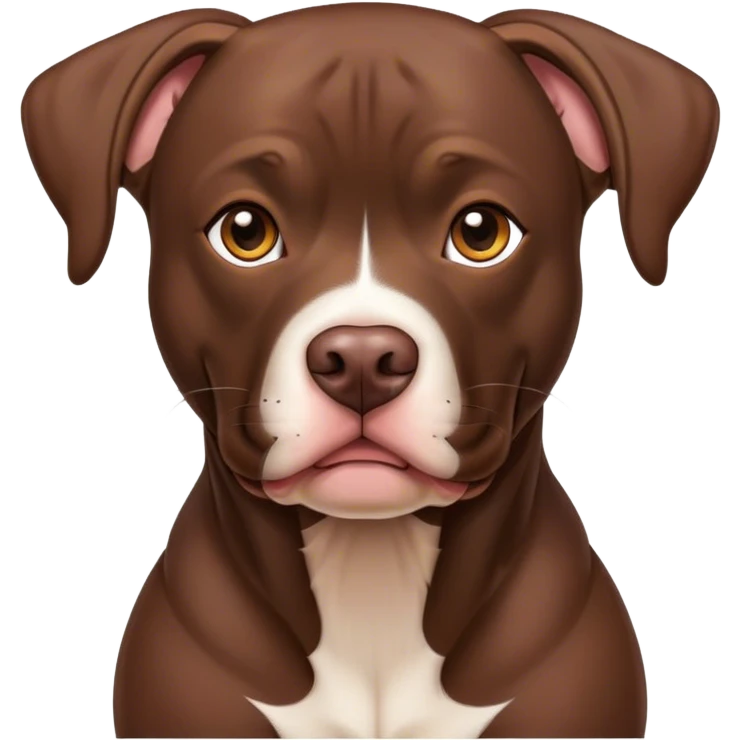 Chocolate lab American Pit Bull emoji