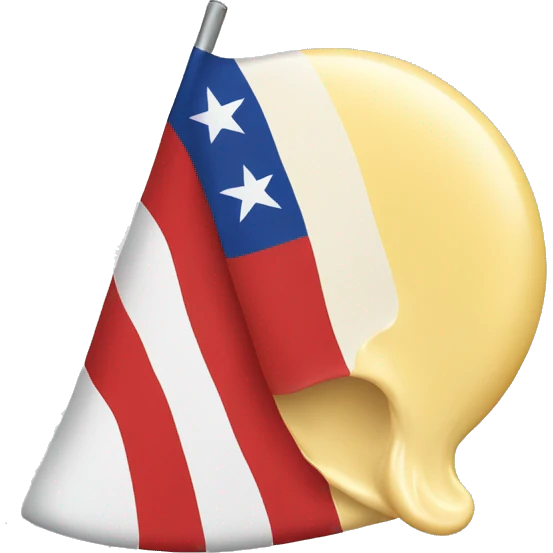 Flag with mayonnaise emoji