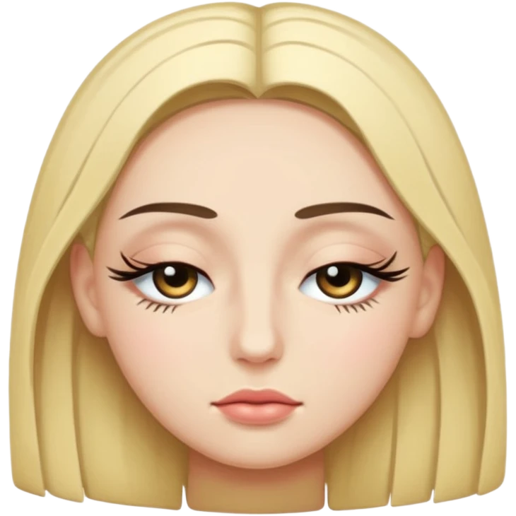 closed eye with extended eyelashes emoji