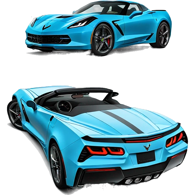 Sky blue 2024 corvette emoji