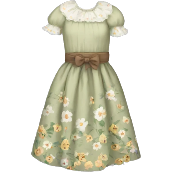 Pretty Cottagecore dress emoji