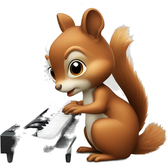Squirrel play synthesizer emoji
