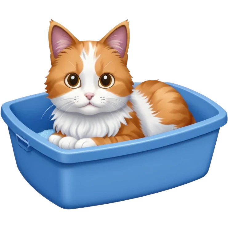 cat blue litter box emoji