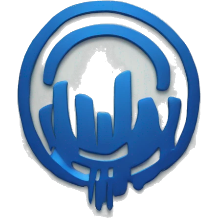 muzac soundwave music logo blue emoji