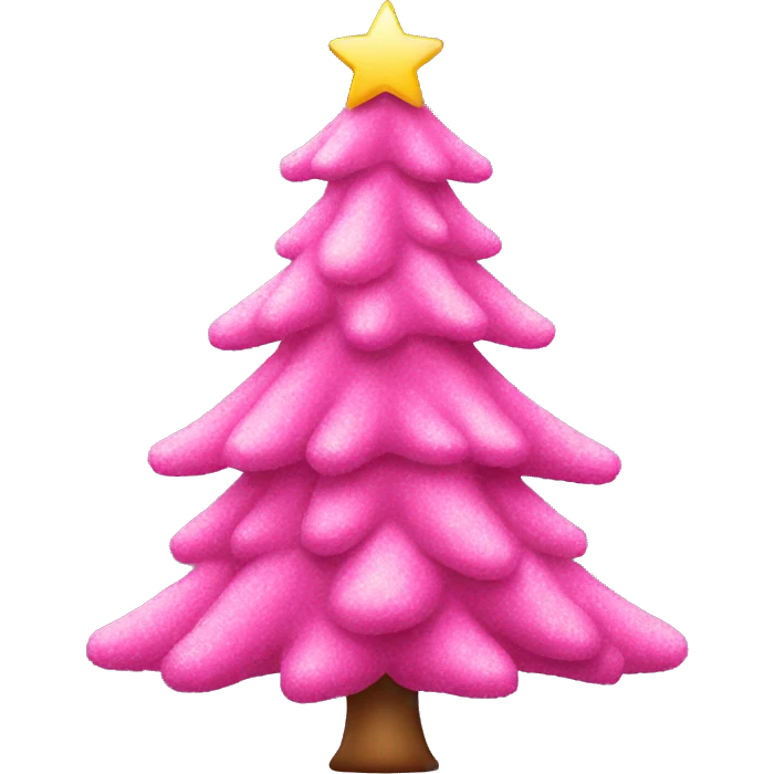 Pink Christmas tree emoji