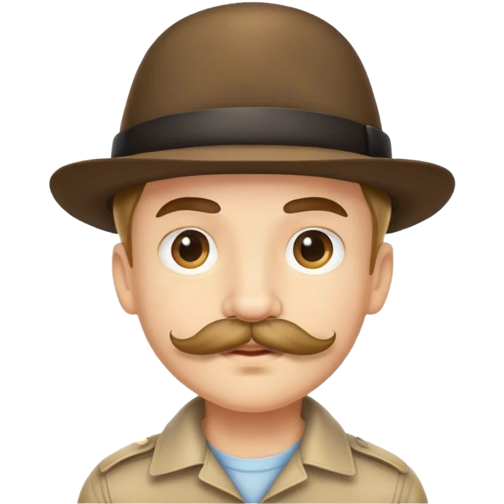 Boy with moustache and hat  emoji