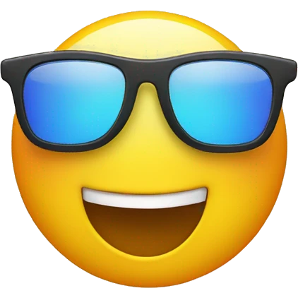A emoji with sun glasses which is feeling hot emoji
