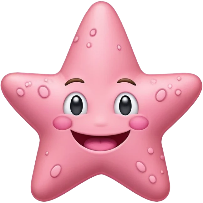 Patrick Star from SpongeBob SquarePants, classic emoji style emoji