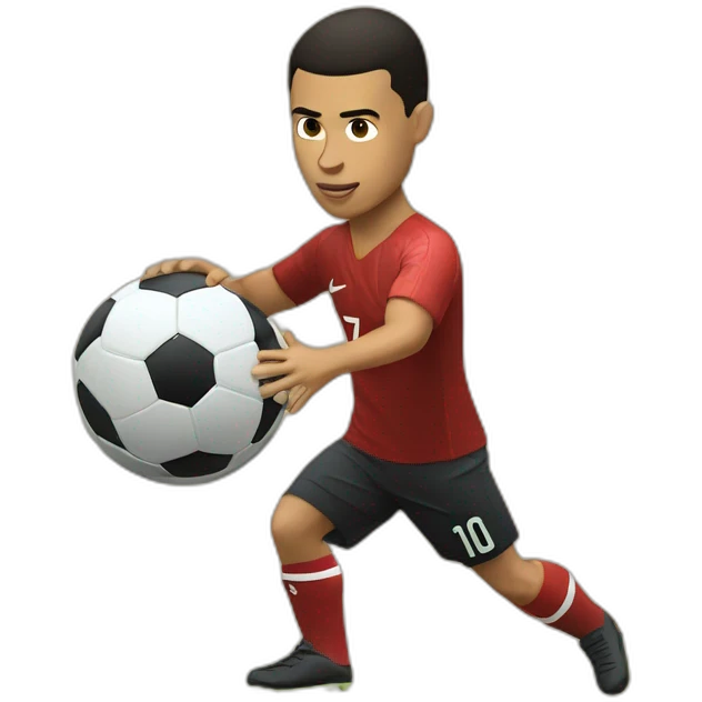 Ronaldo lussing a Ball emoji