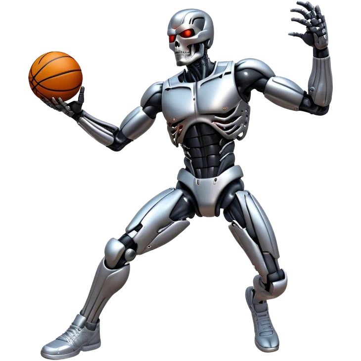 The Terminator bouncing a basketball emoji