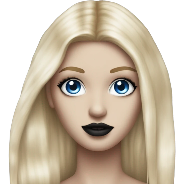 hyper realistic goth blonde blue eyes victoria secret model emoji