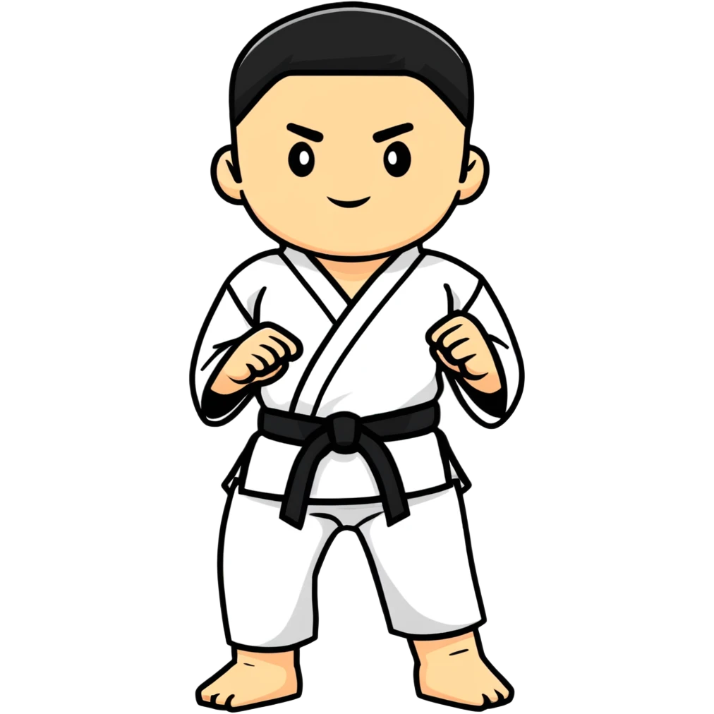 Clean white karate gi uniform only emoji