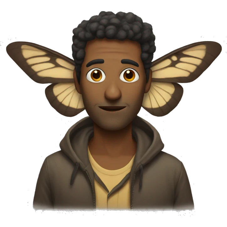 Moth man emoji