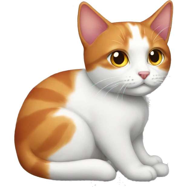 red and white cat emoji