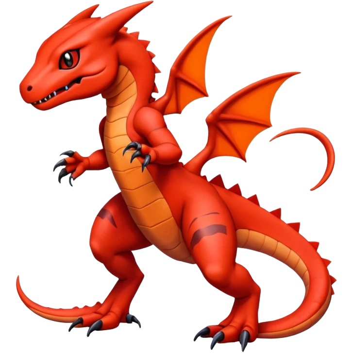  Cute Guilmon-Salandit-Fakémon-hybrid-creature (full body)  emoji