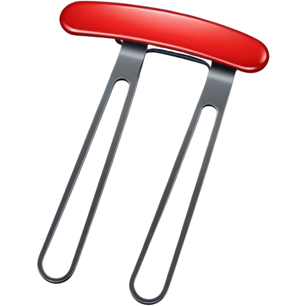 a bright red hairpin hair clip emoji