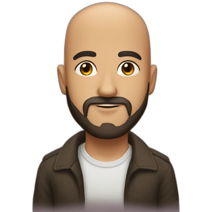 Benjamin Taïeb bald with a beard emoji