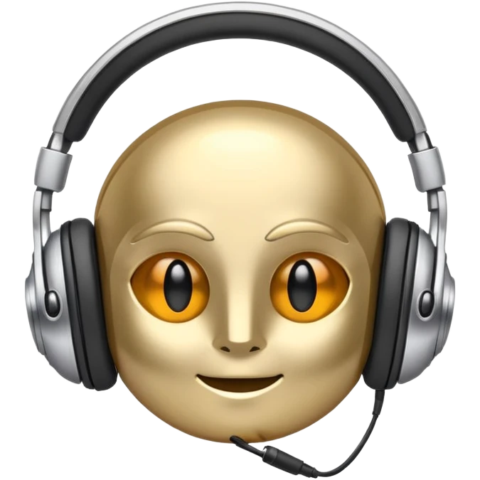 Saturno con audífonos  emoji