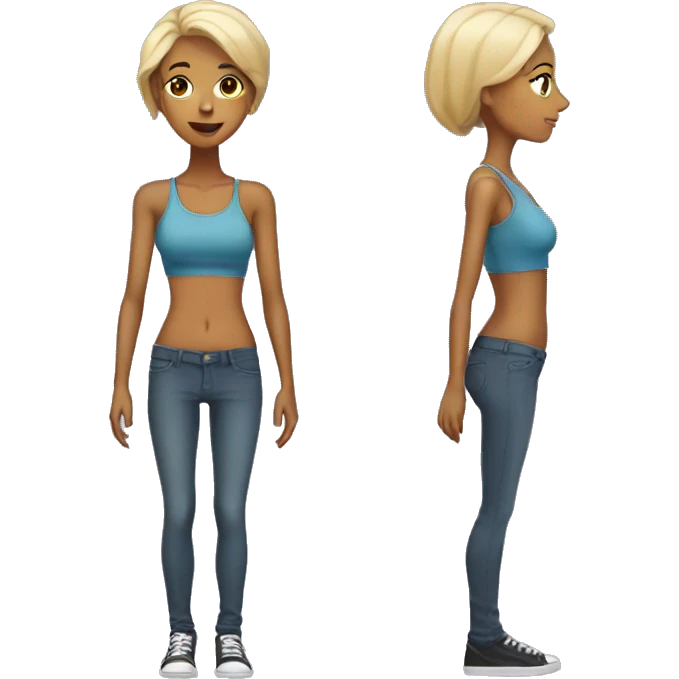 Skinny legend woman emoji