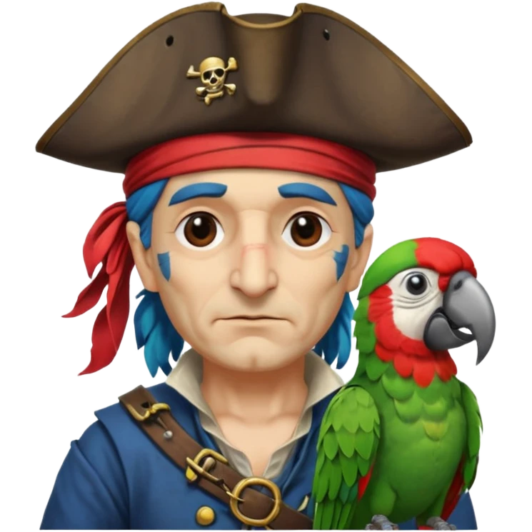 pirate and parrot emoji