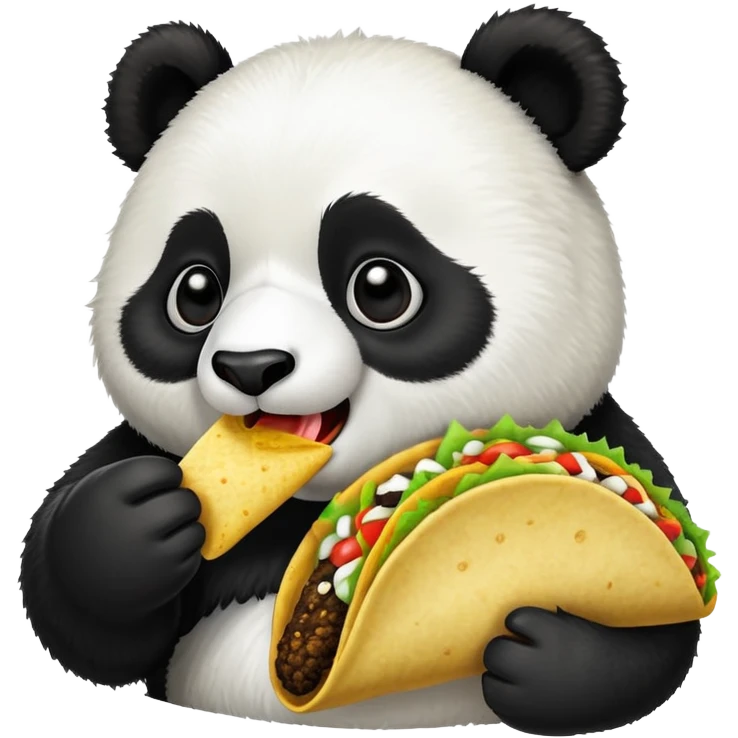 Panda eating a taco emoji