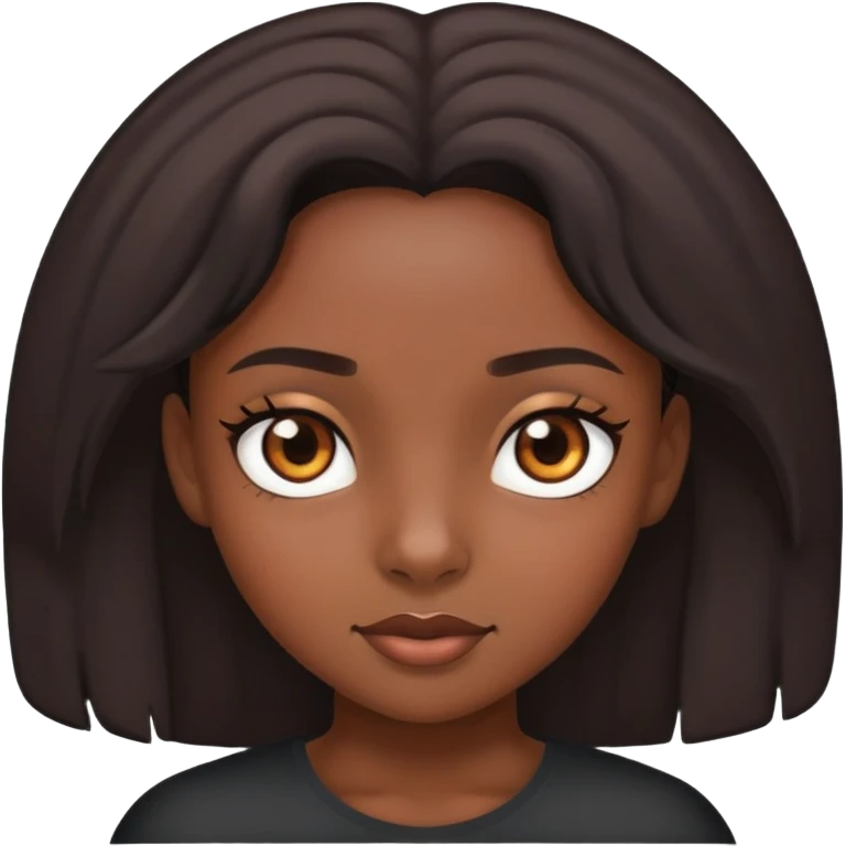 black girl with brown eyes emoji