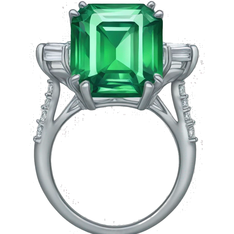 Emerald cut engagement ring  emoji