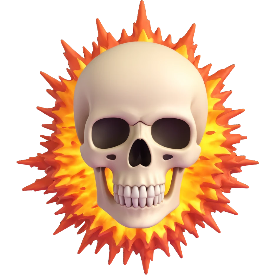 skull emoji exploding emoji