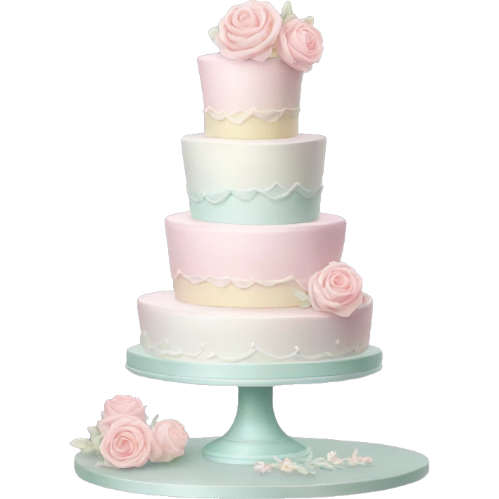 pastel wedding cake emoji