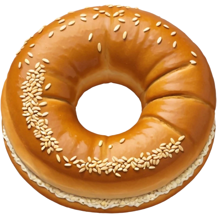 Simit with a bite taken emoji
