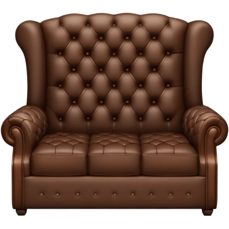 dark brown lether sofa emoji