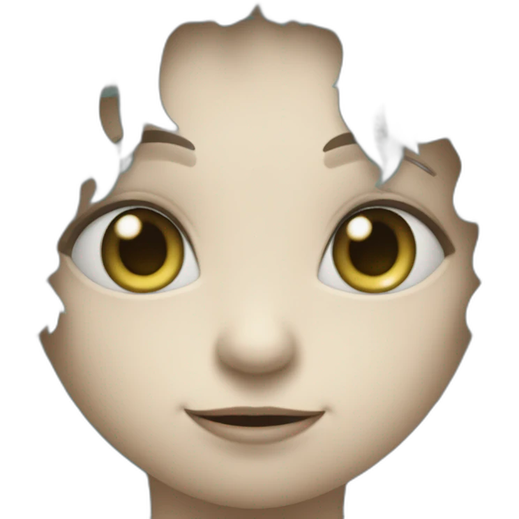 Petit monstre mignon bleu poilue emoji