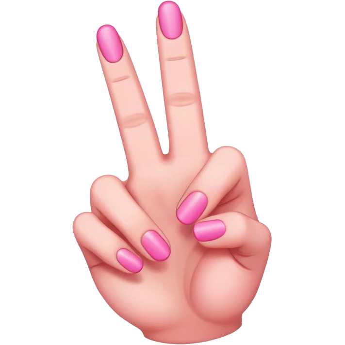 Pink middle finger emoji