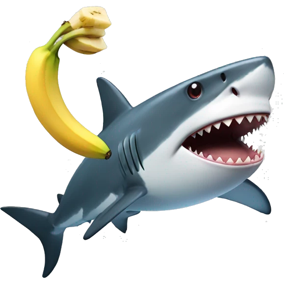 Shark with banana  emoji