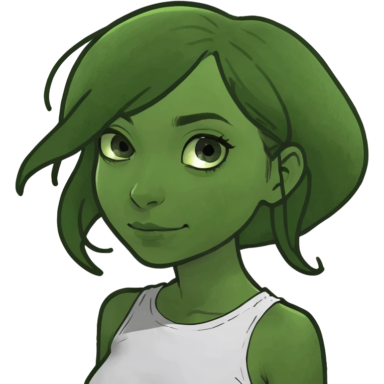 Una chica giro emoji