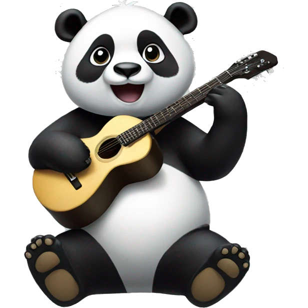 panda play guitar emoji