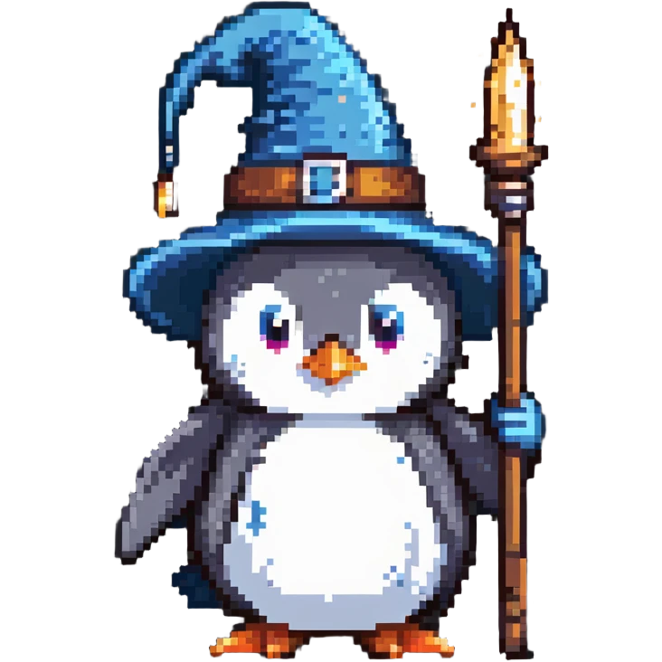 penguin wizard emoji