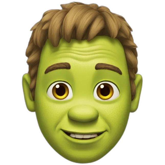 Shrek qui course un âne emoji