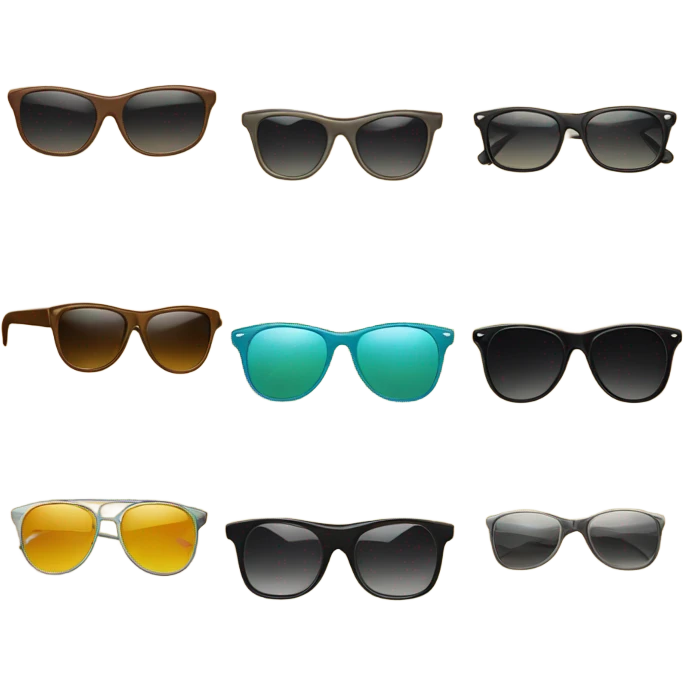 A table with sunglasses  emoji