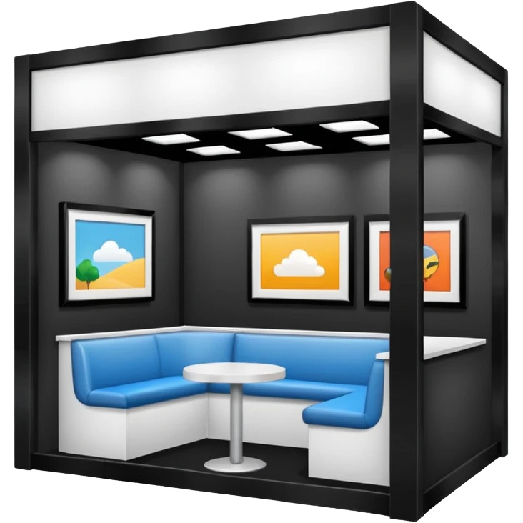 booth in an professional fair emoji