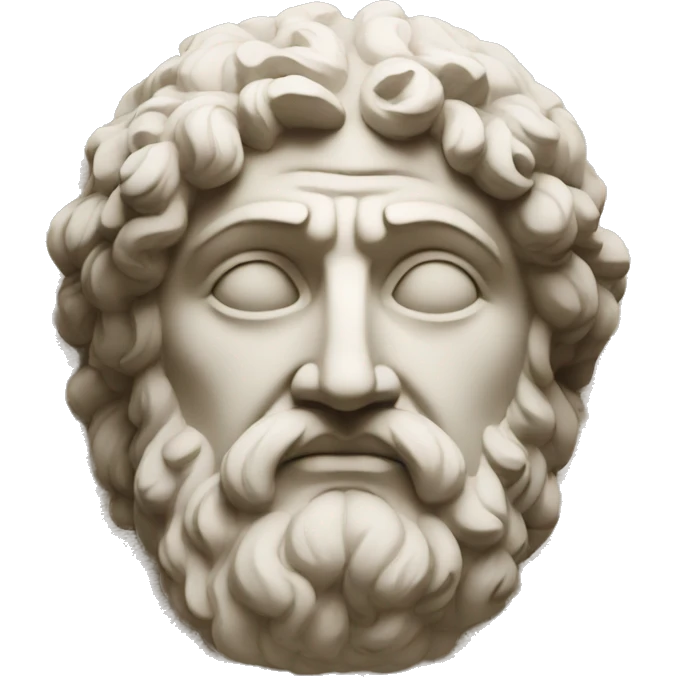 greek god face in stone emoji