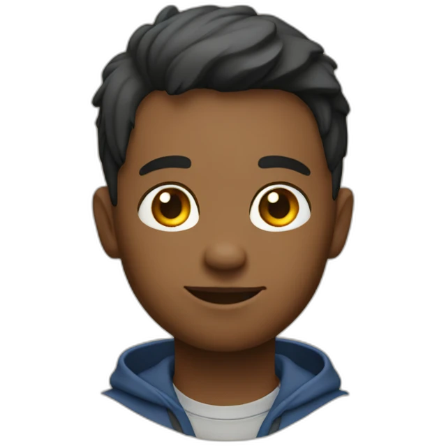 Garçon sur un chat emoji